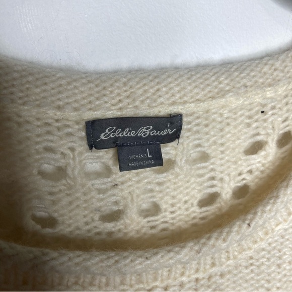 Eddie Bauer lambs wool & camel hair sweater size large - Picture 2 of 8